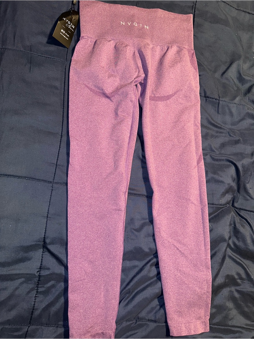 NVGTN Girls' High-Rise Purple Active Leggings